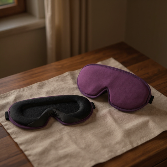 Somnia – Premium Schlaf Maske aus Maulbeerseide mit Memory-Foam, 3D-Augenlichtblockierung & verstellbarem Komfort